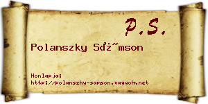 Polanszky Sámson névjegykártya